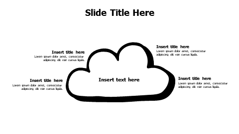 4 points doodle cloud infographic