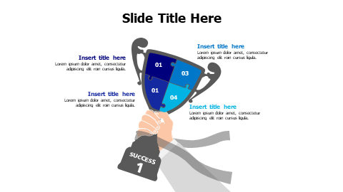 4 points divided winning cup puzzle infographic