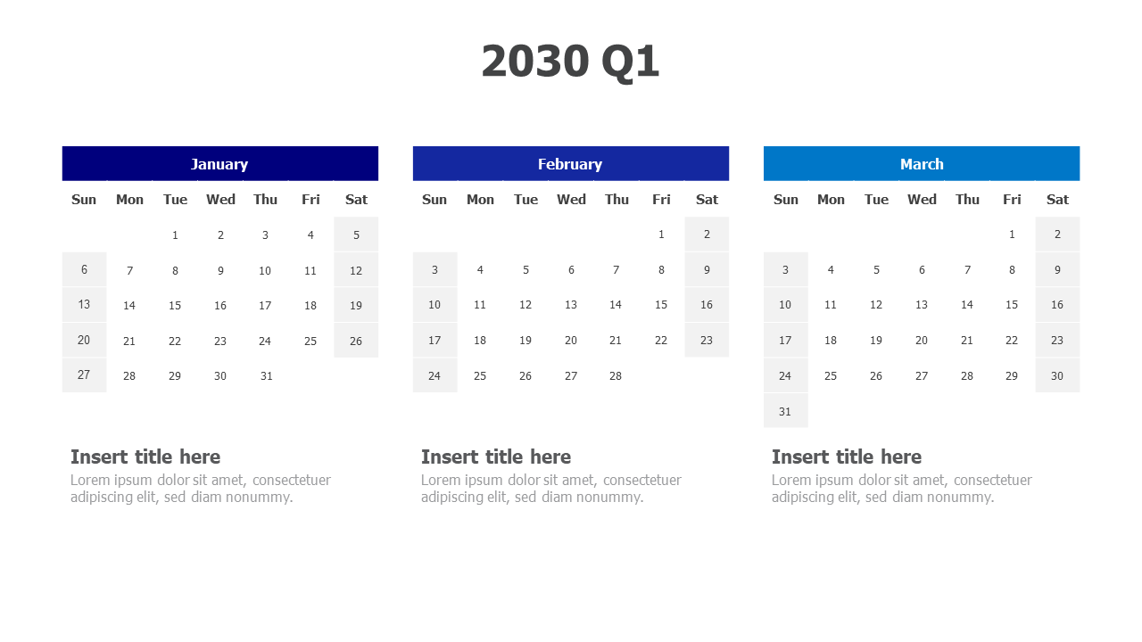 2030 Q1 Calendar