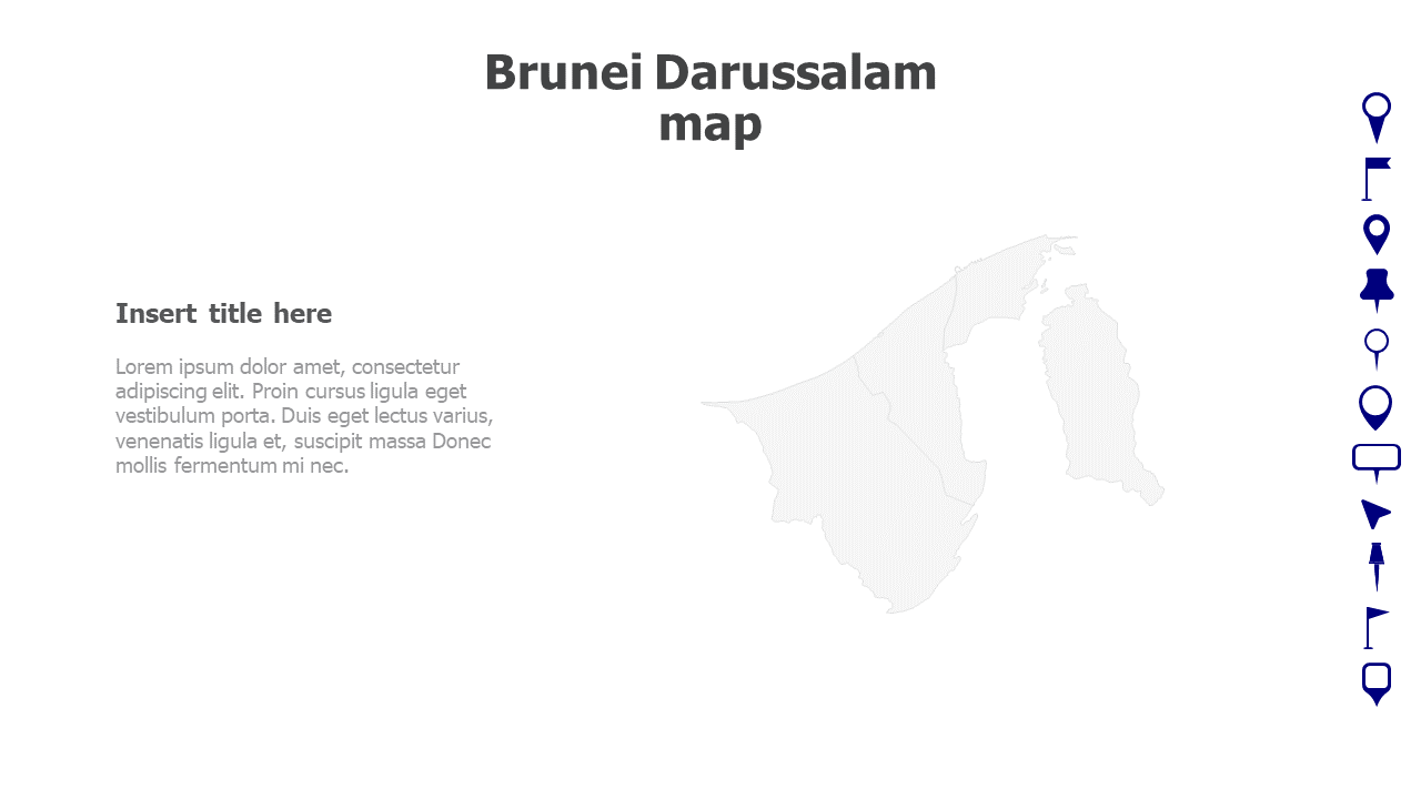 Map,Editable map,pins,countries,counties,infographics,continent,powerpoint,powerpoint infographics,Google slides,Keynote,Brunei Darussalam map