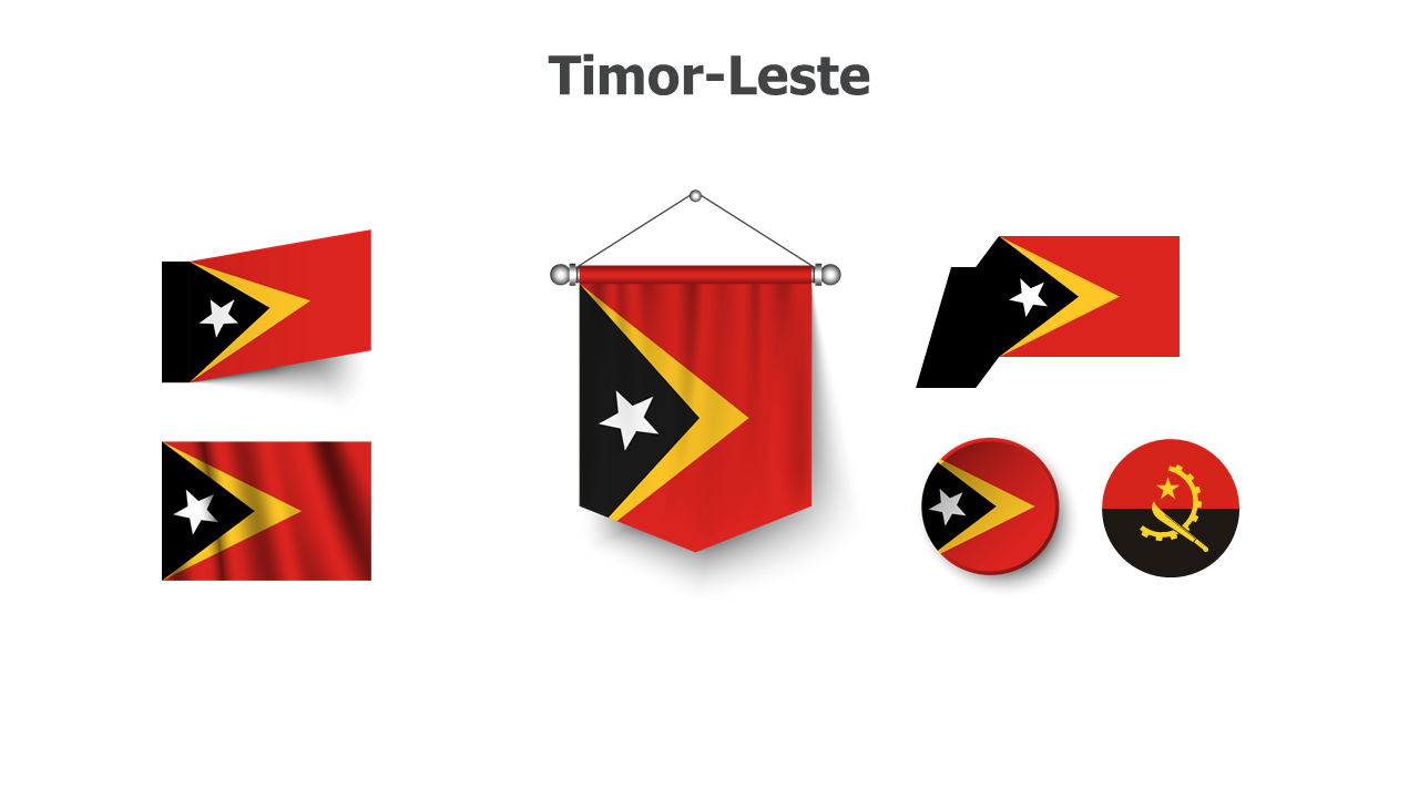 Flag,editable flags,Powerpoint,infographics,slides,Templates,Timor-Leste