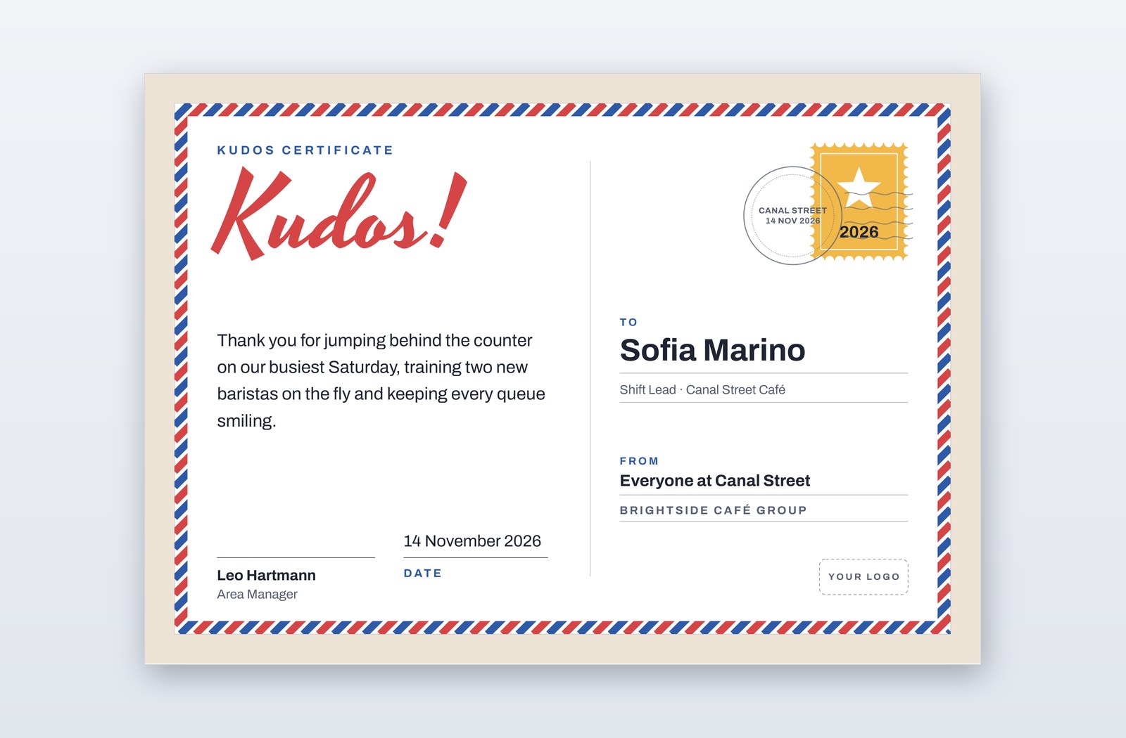 Free Kudos Certificate Template – Well Done | PPT-Design