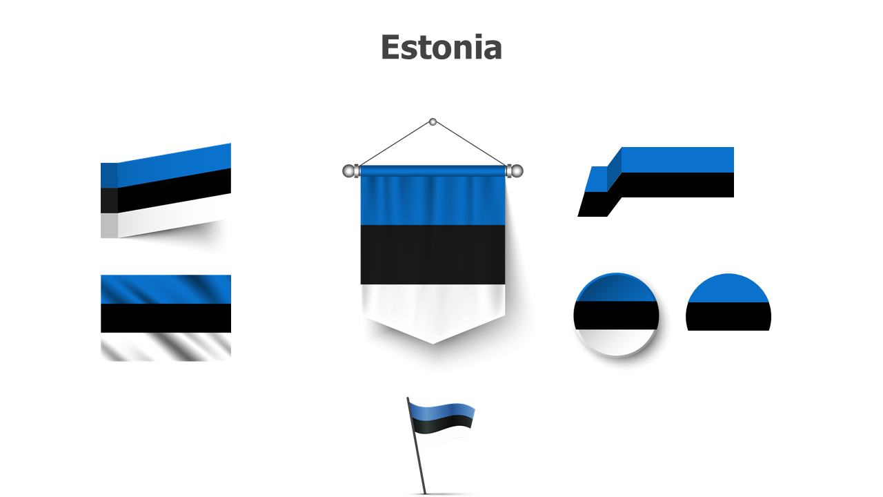 Flag,editable flags,Powerpoint,infographics,slides,Templates,Estonia