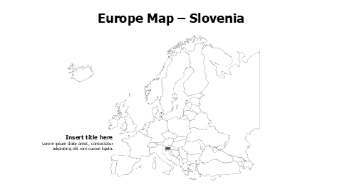 Slovenia map with flag