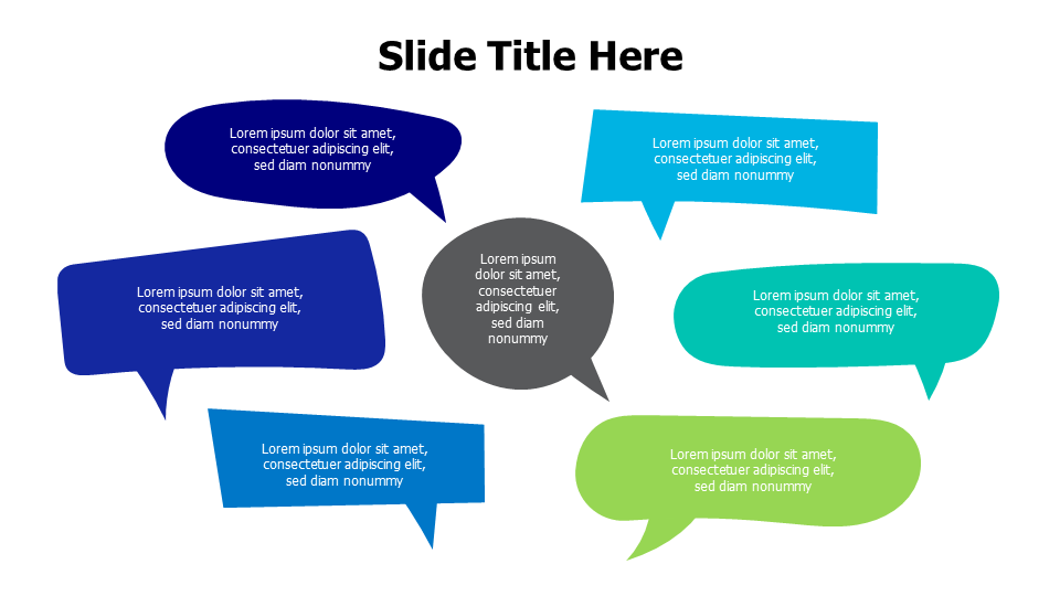 7 Speech Bubbles Infographic 3502 PowerPoint Template