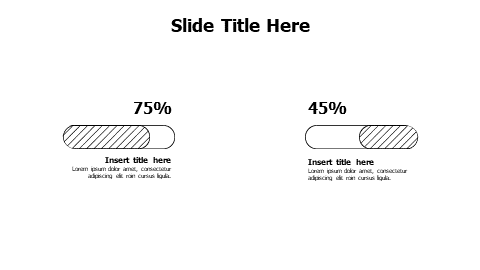 2 outline editable meters with percentage infographic