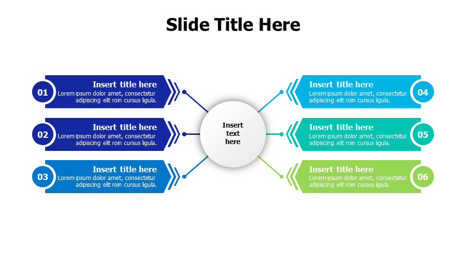 5 points branching infographic with numbers Inforgraphics & Slides