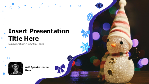 Weihnachts-Schneemann Feiertag Präsentationscover