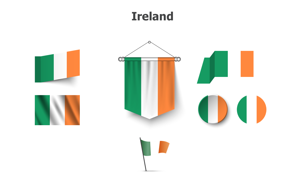 Flag,editable flags,Powerpoint,infographics,slides,Templates,Ireland
