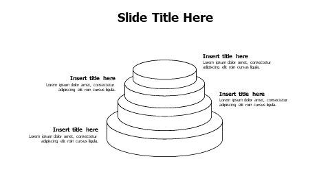 4 points overlayered outline platforms infographic