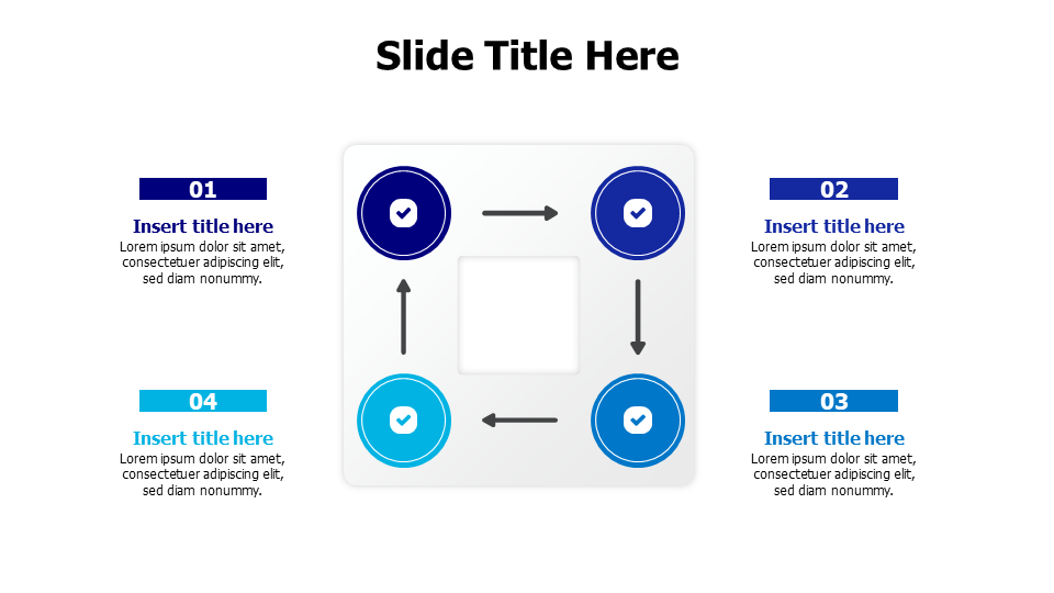 Four Stage Circular Process Flow Diagram — Mod… | PPT Design
