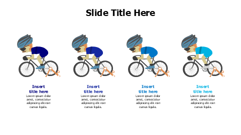 4 persons riding bikes infographic