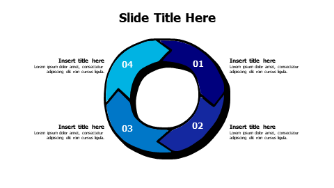 4 points rounding doodle arrows infographic