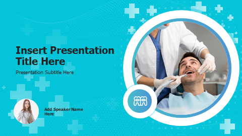 Medical Cross Pattern Cover Template PowerPoint Template