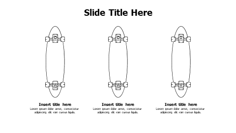 3 points outline ski board infographic