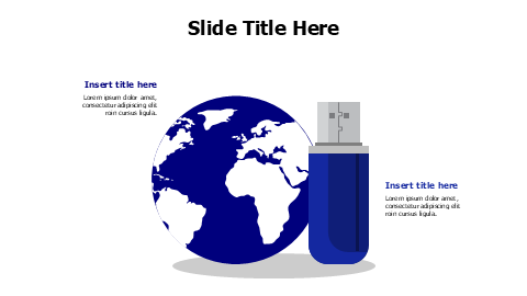 2 points planet earth and flash memory infographic