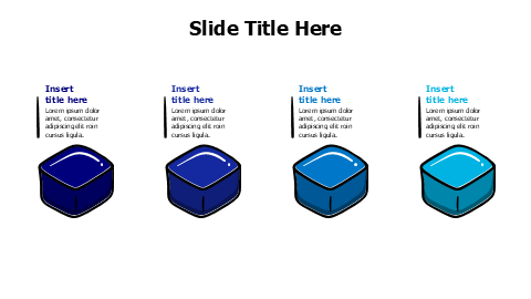 4 3D doodle cubes infographic