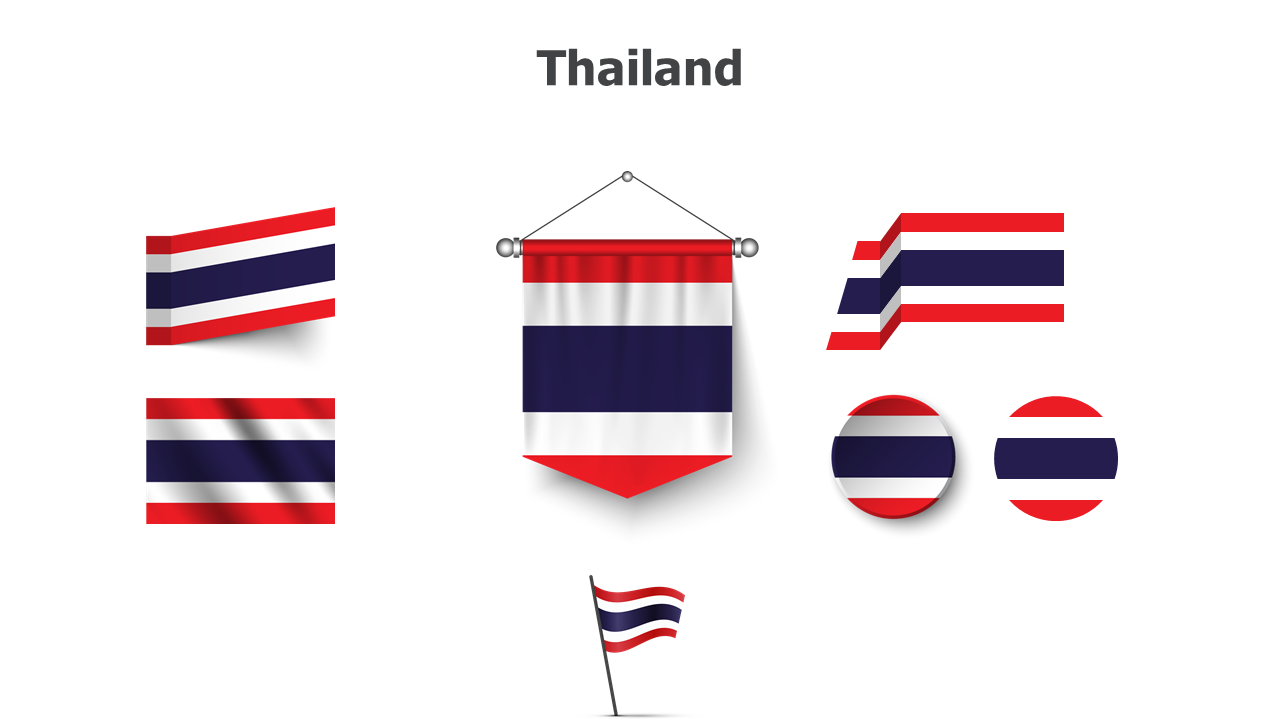 Flag,editable flags,Powerpoint,infographics,slides,Templates,Thailand