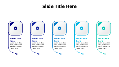 5 points lines with icons infographic-7790 PowerPoint Template