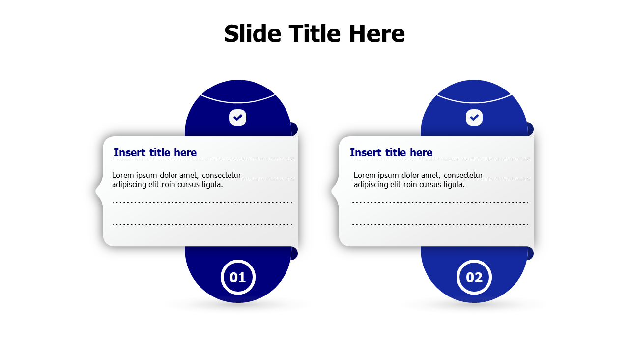 Two Point Checkmark Badge Infographic