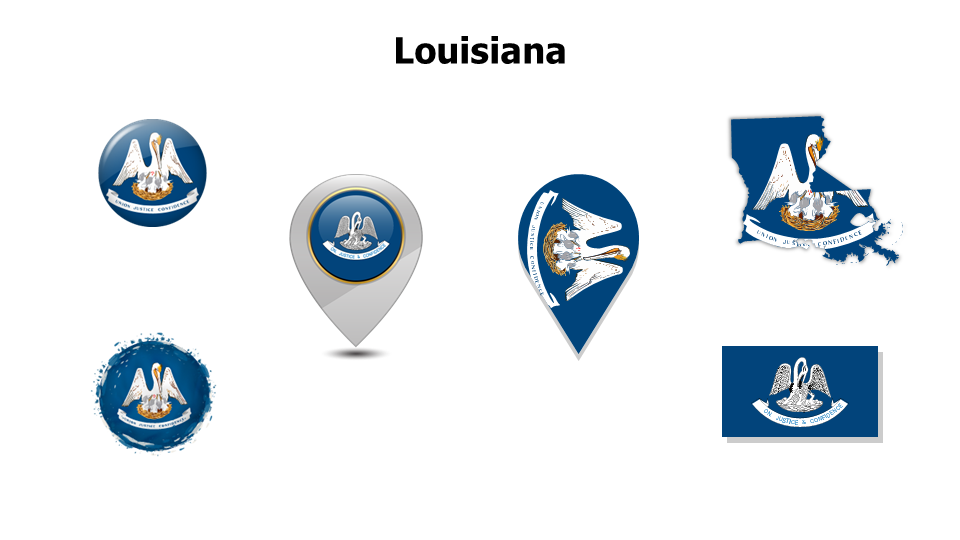 Louisiana Flag Collection Six Format Pack