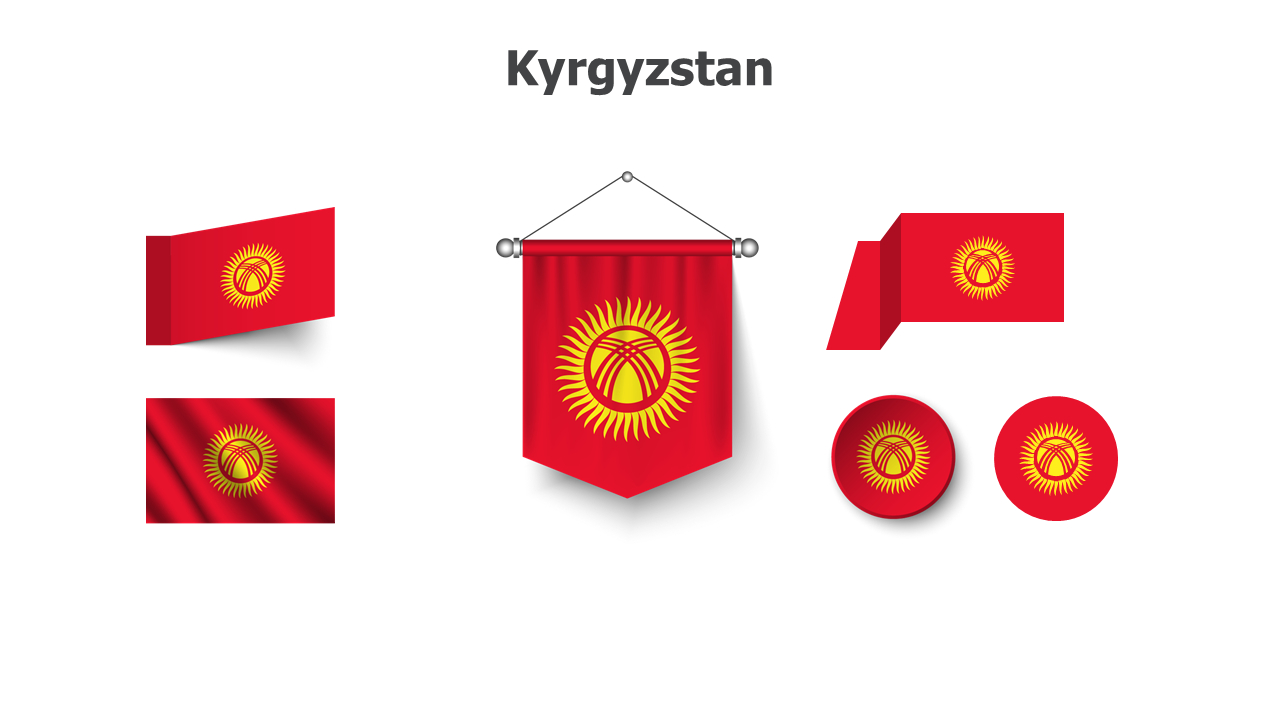 Flag,editable flags,Powerpoint,infographics,slides,Templates,Kyrgyzstan