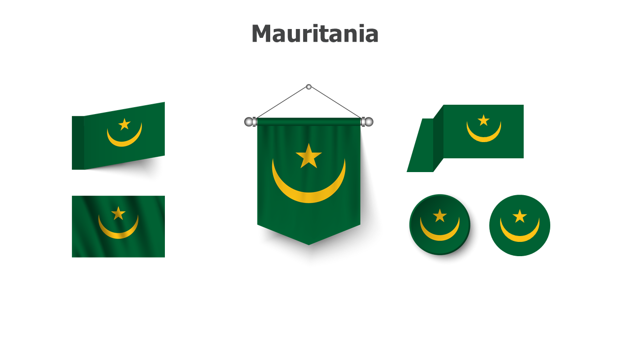 Flag,editable flags,Powerpoint,infographics,slides,Templates,Mauritania
