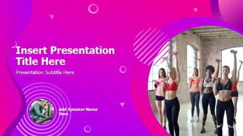 Fitness Studio Purple Gradient Cover