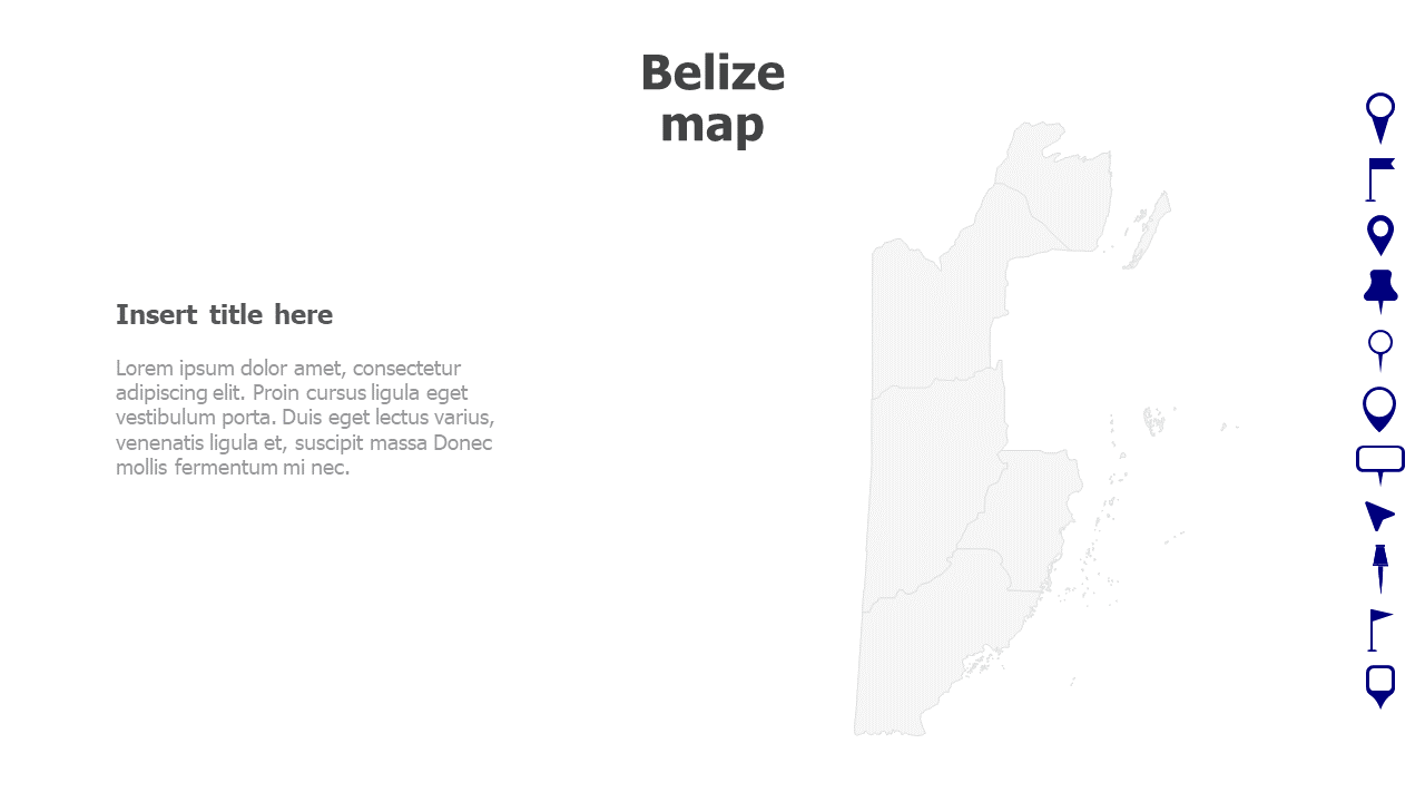 Map,Editable map,pins,countries,counties,infographics,continent,powerpoint,powerpoint infographics,Google slides,Keynote,Belize map