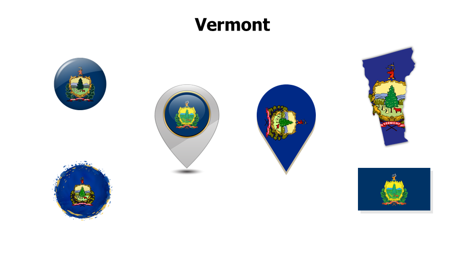Flag,editable flags,Powerpoint,infographics,slides,Templates,Vermont