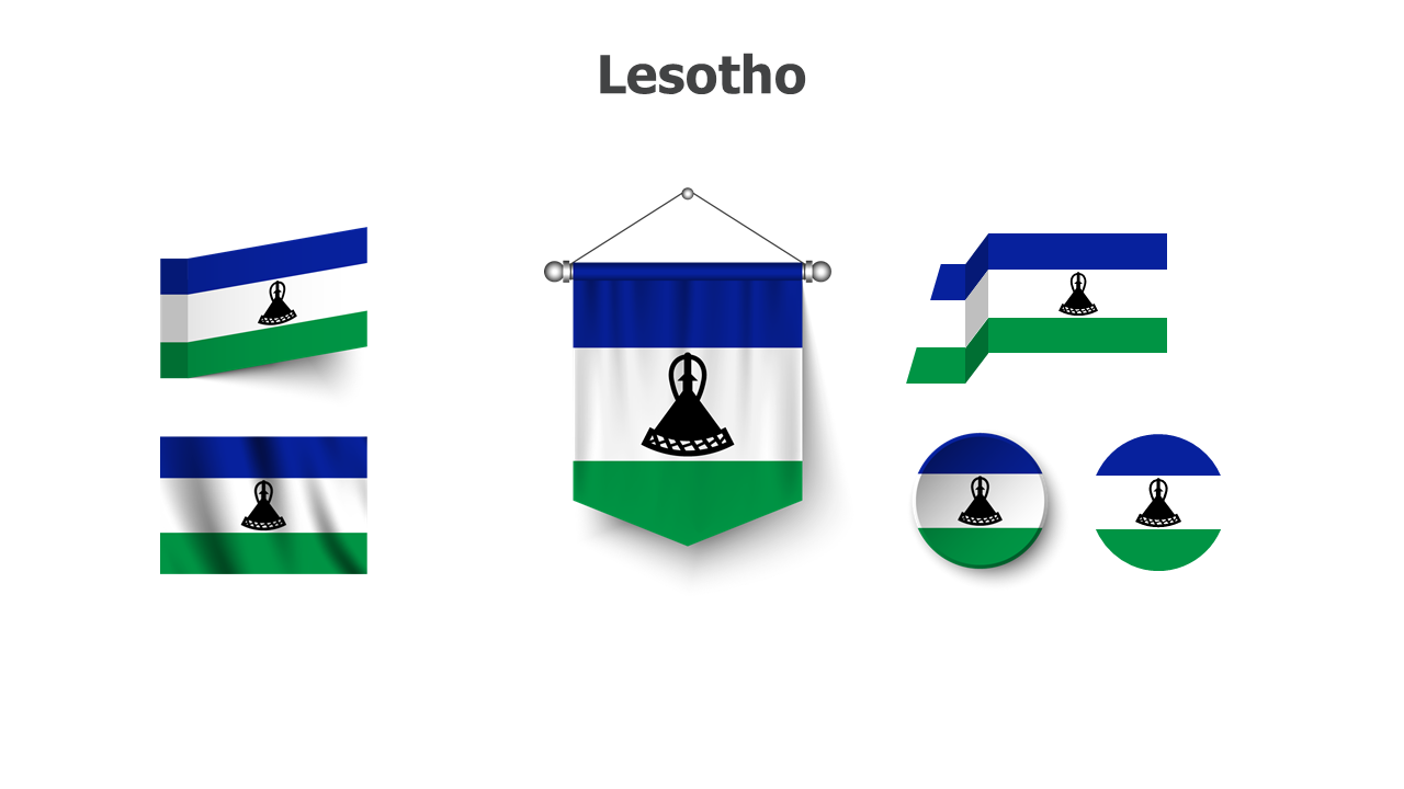 Flag,editable flags,Powerpoint,infographics,slides,Templates,Lesotho