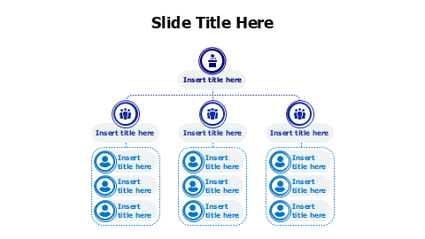 3 levels of employees org chart infographic