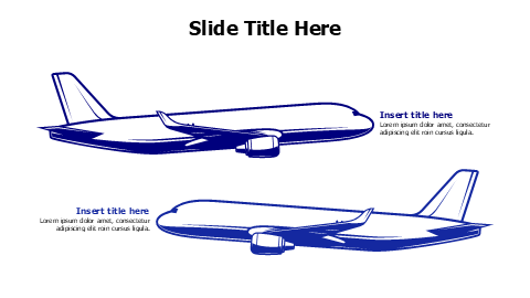 2 outline airplanes infographic