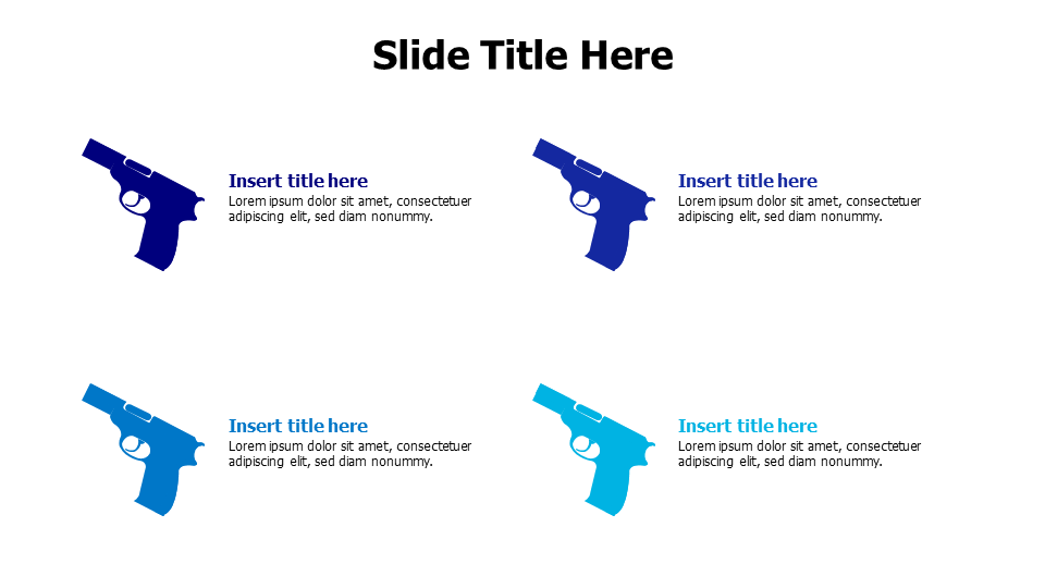 Four Pistol Security Layout Infographic