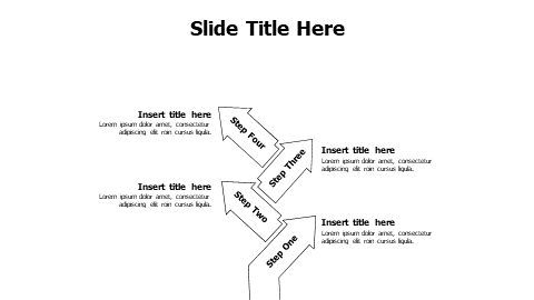 Four Step Process Arrow Chain Sketch