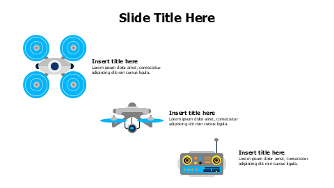 3 points drone devices infographic