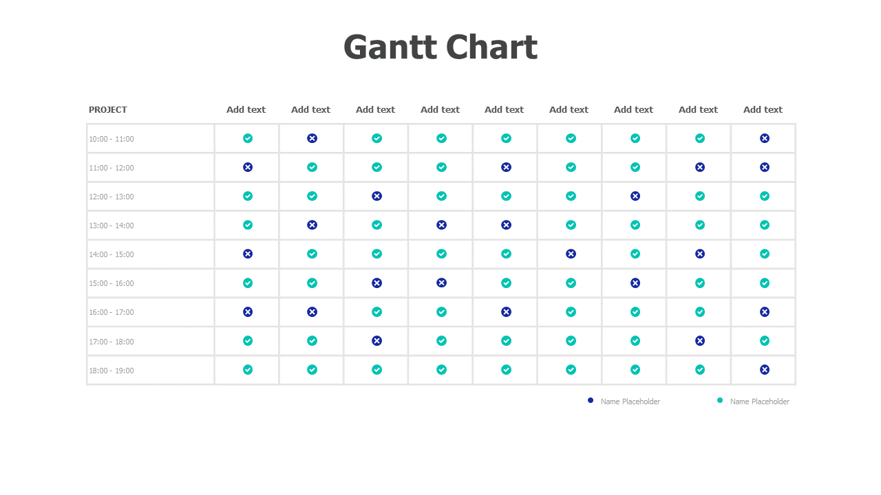 Charts,editable chart,Powerpoint,Infographics,Gantt Chart timetable with checkmarks,