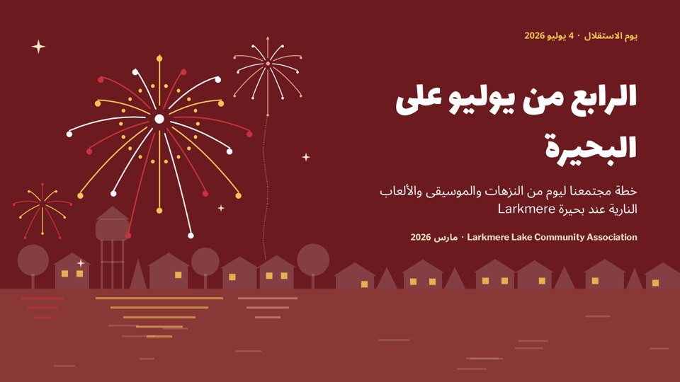 Firework July Lettering Fourth of July Fireworks Theme for PowerPoint & Google Slides | PPT Design