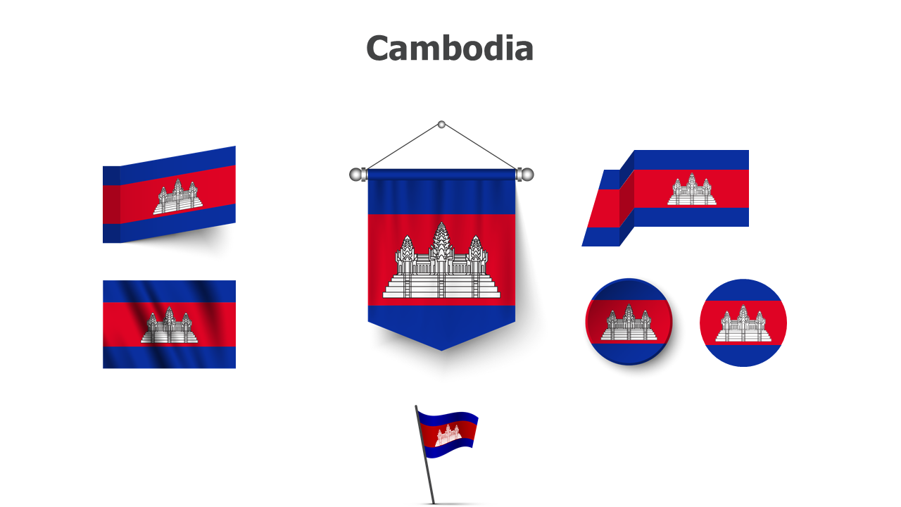 Flag,editable flags,Powerpoint,infographics,slides,Templates,Cambodia