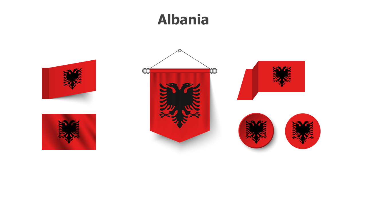 Albania flags