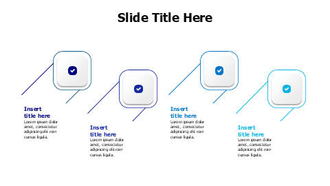 4 points flat lines infographic