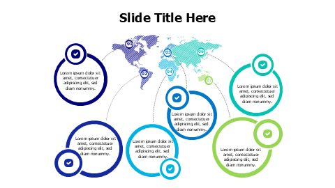 Global Business Strategy Six Circle Infographic