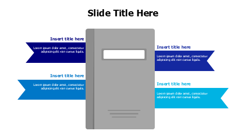 4 colored bookmarks from a book  infographic