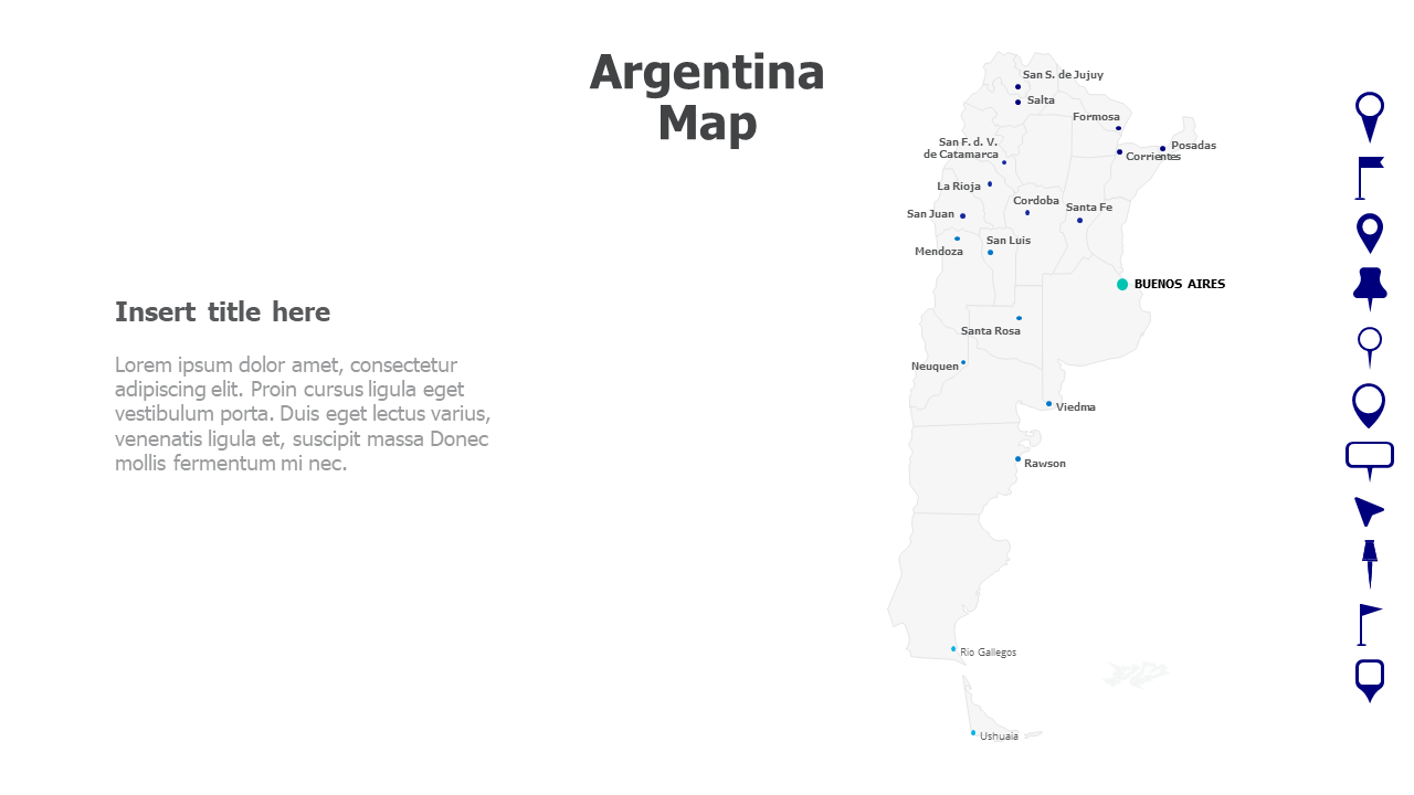 Map,Editable map,pins,countries,counties,infographics,continent,powerpoint,powerpoint infographics,Google slides,Keynote,Argentina Map