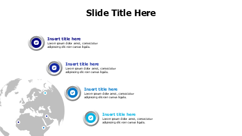 4 points cornered planet earth infographic