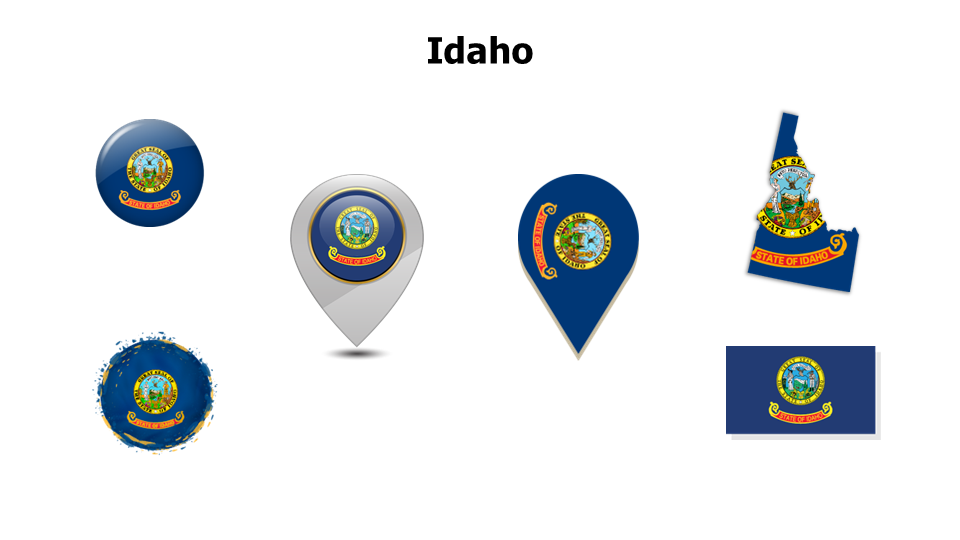 Idaho Flag Multi-Format Icon Collection