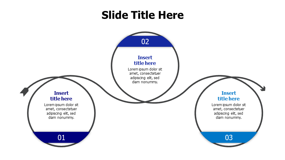 Three Step Circular Arrow Process Flow — Alterâ€¦ | PPT Design