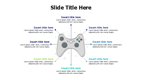 8 points gaming controller infographic