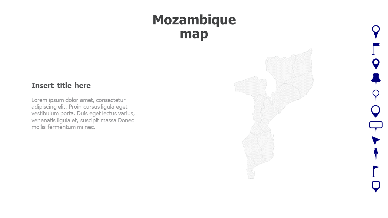 Map,Editable map,pins,countries,counties,infographics,continent,powerpoint,powerpoint infographics,Google slides,Keynote,Mozambique map
