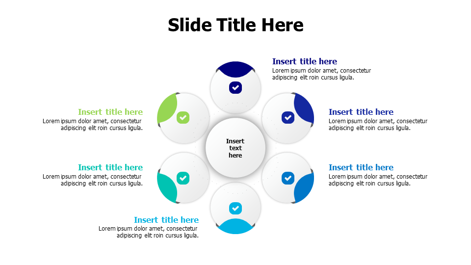 5 Points Circular Roadmap Infographic Inforgraphics & Slides